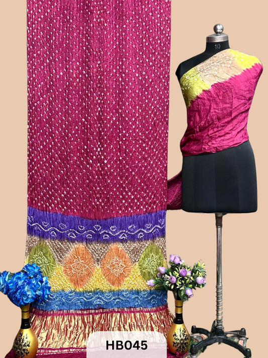 Modal Silk with Bhandini work saree