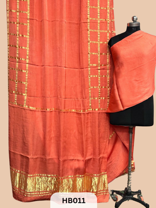 Modal Silk Saree with lagdi patta pallu