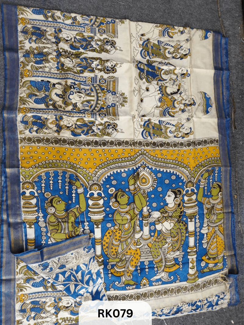 Kalamkari Chenuri Silk saree