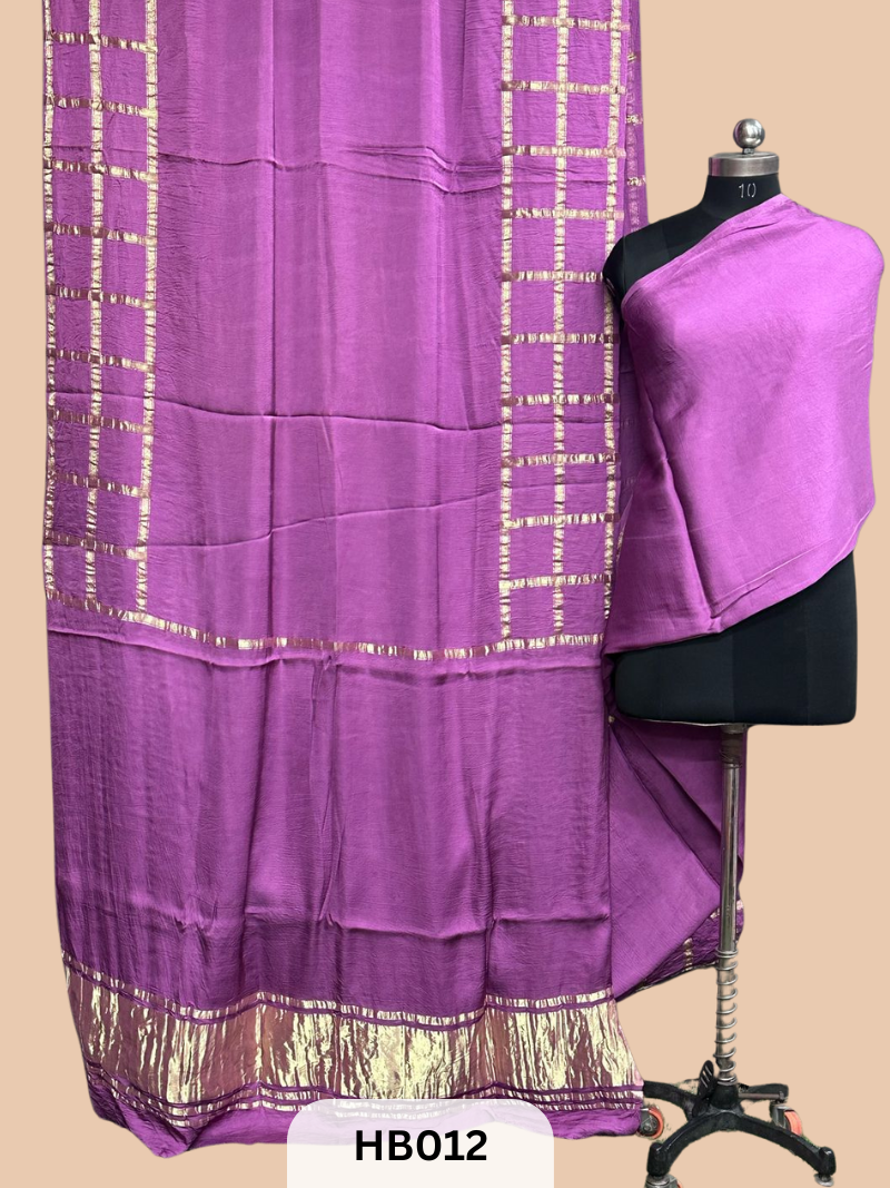 Modal Silk Saree with lagdi patta pallu