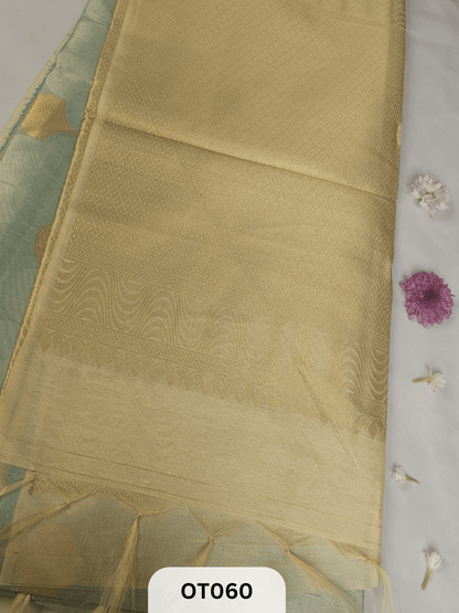 Mul Zari Saree - Tussar Mix - Raw Mango Design