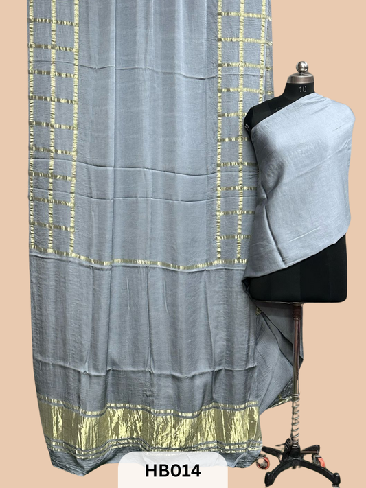 Modal Silk Saree with lagdi patta pallu