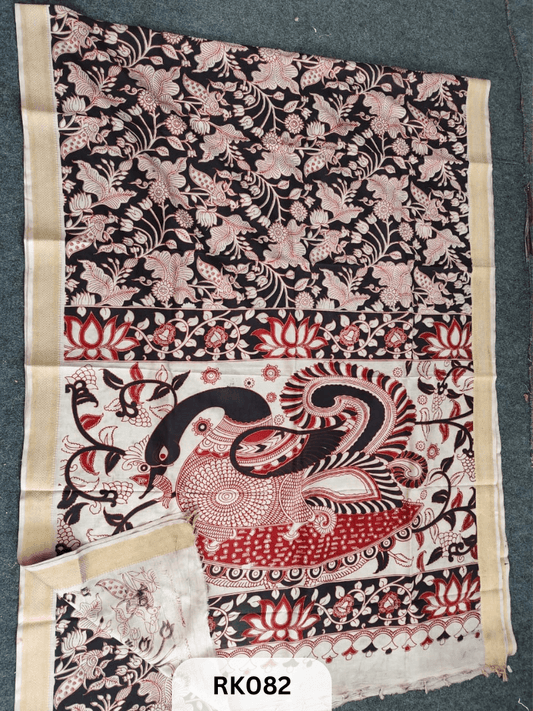 Kalamkari Chenuri Silk saree