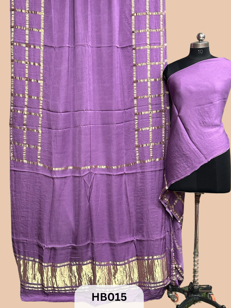 Modal Silk Saree with lagdi patta pallu