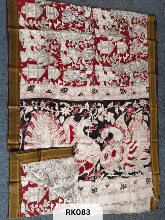 Kalamkari Chenuri Silk saree