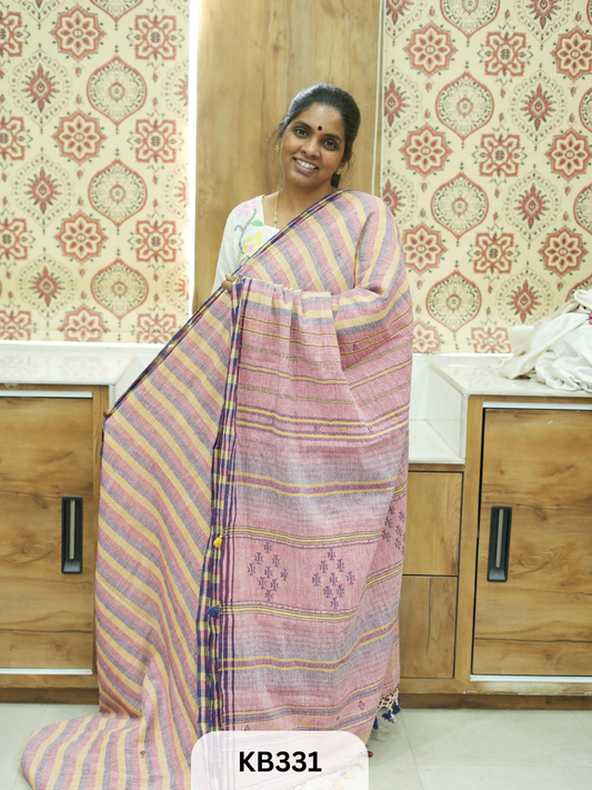 Bhujodi saree Kala cotton and Kutch work