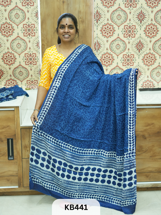 Modal Dupatta Indigo Print