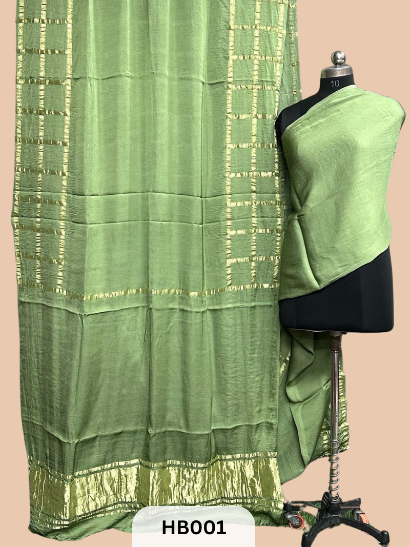 Modal Silk Saree with lagdi patta pallu