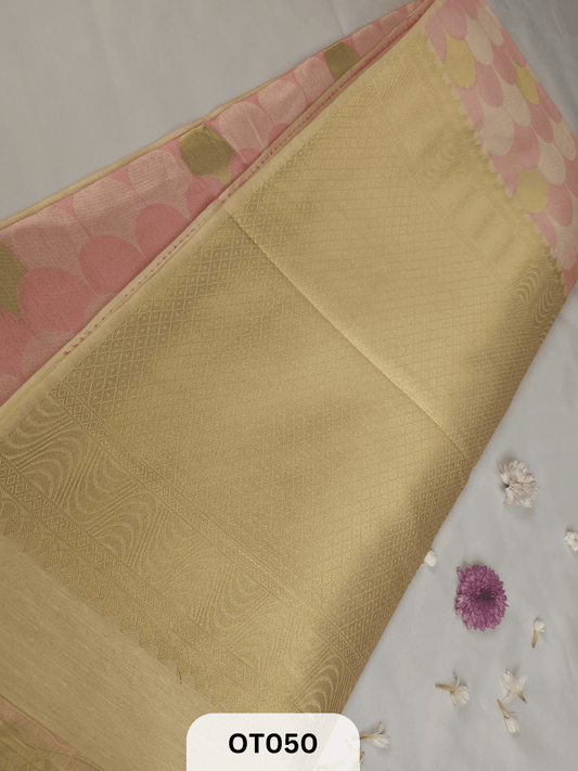 Mul Zari Saree - Tussar Mix - Raw Mango Design