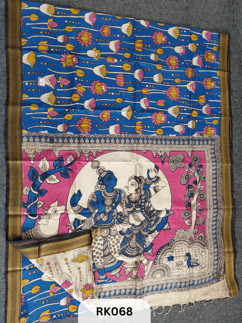 Kalamkari Chenuri Silk saree