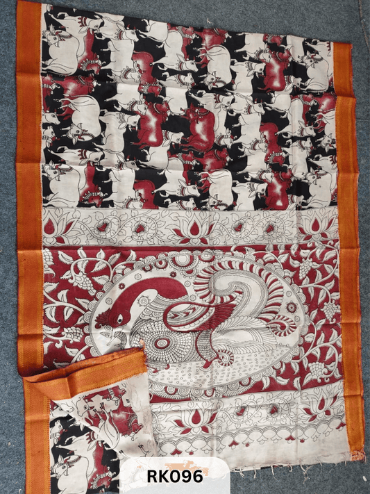 Kalamkari Chenuri Silk saree