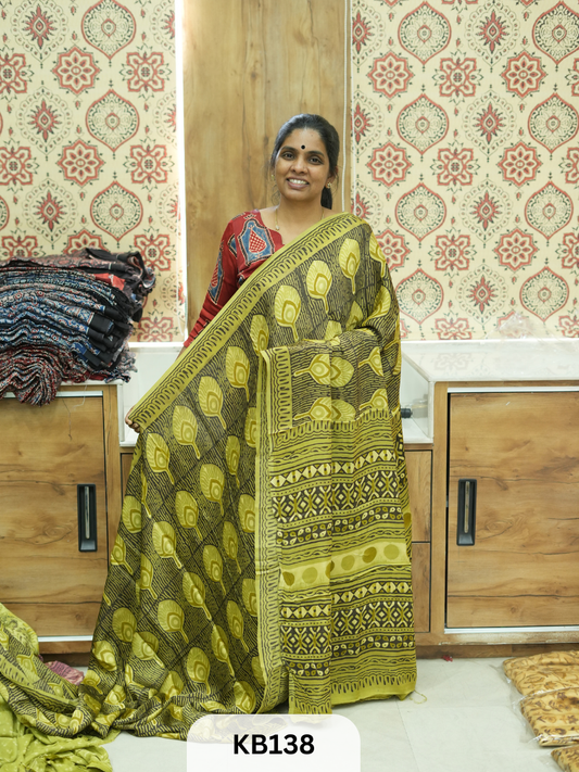 Modal Silk Saree with Vanaspathi print