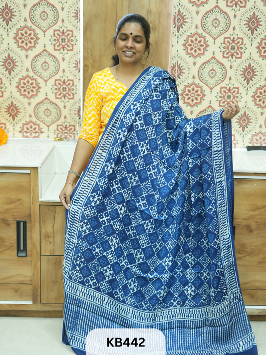 Modal Dupatta Indigo Print