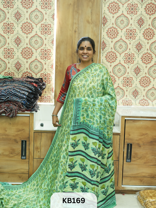 Modal Silk Saree with Vanaspathi print