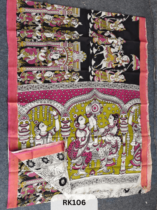 Kalamkari Chenuri Silk saree