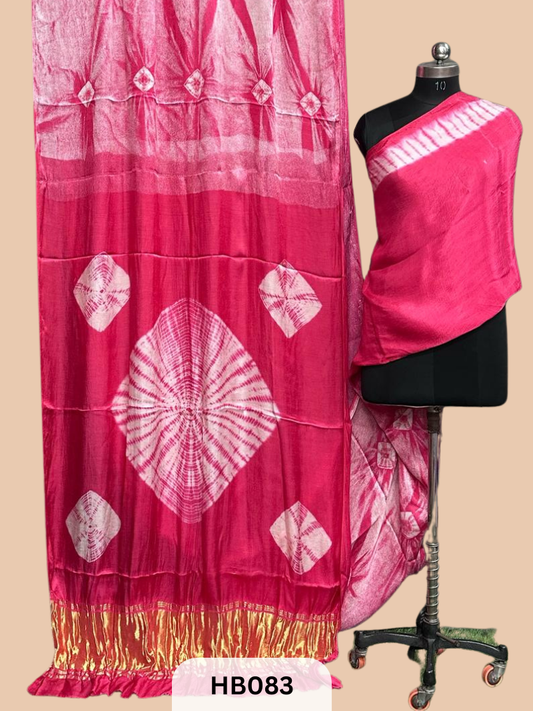 Modal Silk Hand Spray Tie & Dye with Lagdi Patta saree