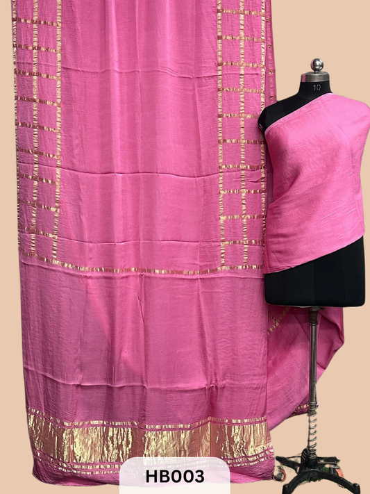 Modal Silk Saree with lagdi patta pallu