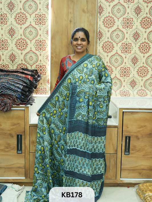 Modal Silk Saree with Vanaspathi print