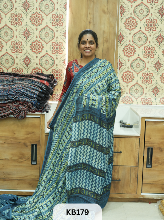 Modal Silk Saree with Vanaspathi print