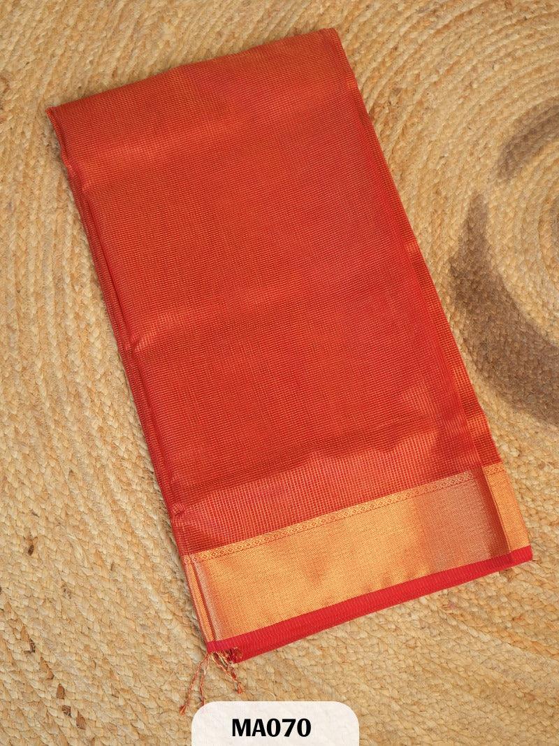 Maheswari Vaira Oosi Silk Saree Marron Red