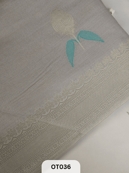 Mul Zari Saree - Tussar Mix - Raw Mango Design