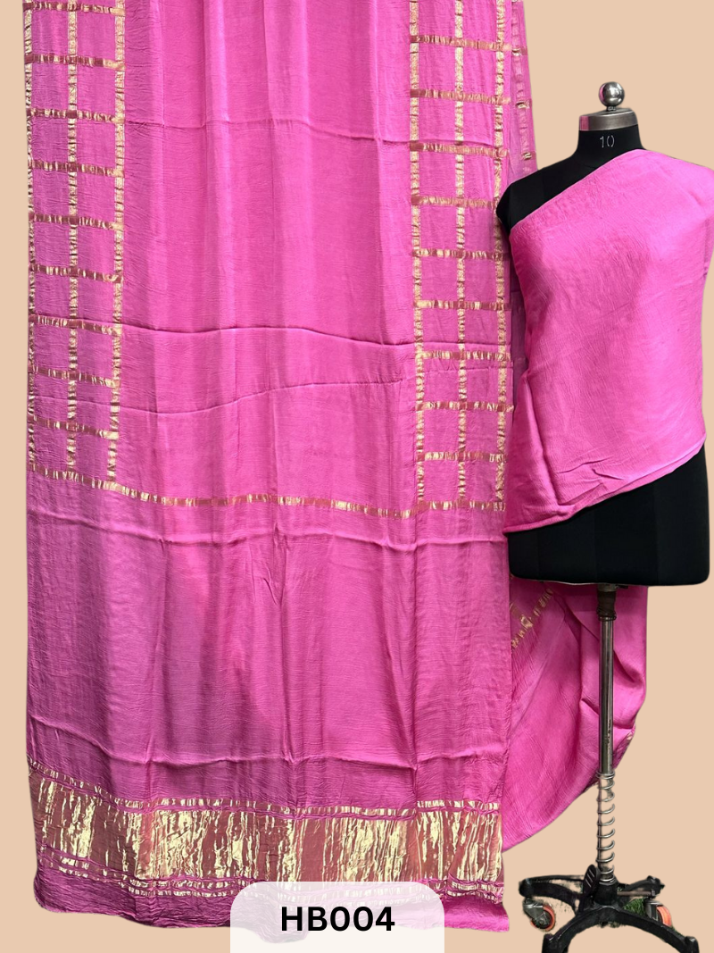 Modal Silk Saree with lagdi patta pallu