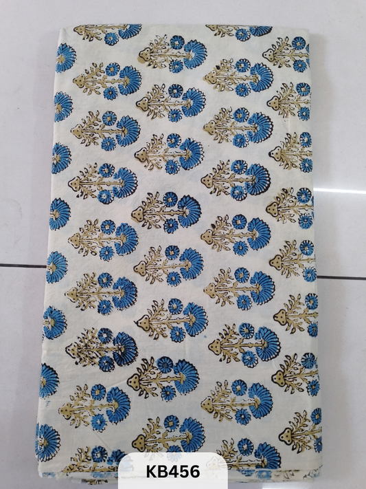 Premium Ajrakh Vegtable Handblock Cotton Fabric – 1 Meter