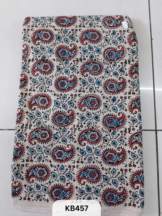 Premium Ajrakh Vegtable Handblock Cotton Fabric – 1 Meter