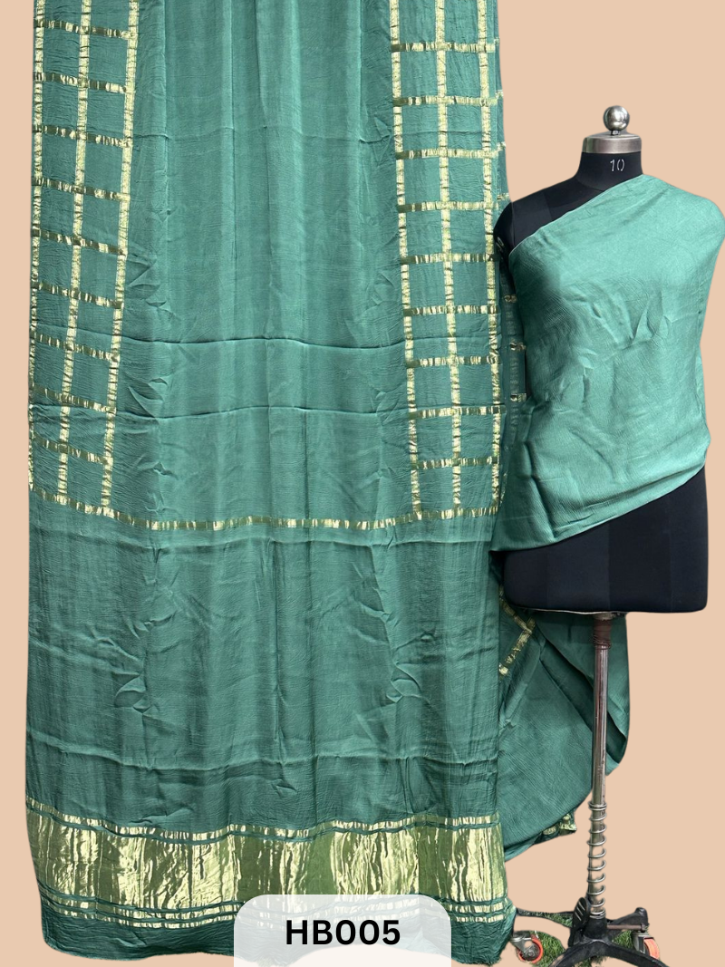 Modal Silk Saree with lagdi patta pallu