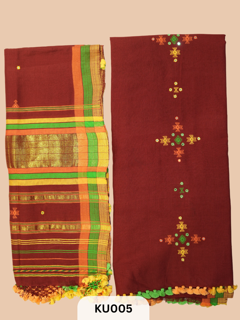 Bhujodi with Kala Cotton and Kutch Work 3piece  Salwar Suit