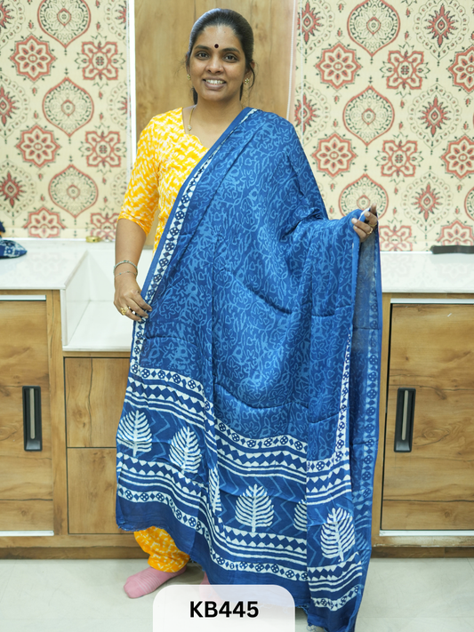 Modal Dupatta Indigo Print