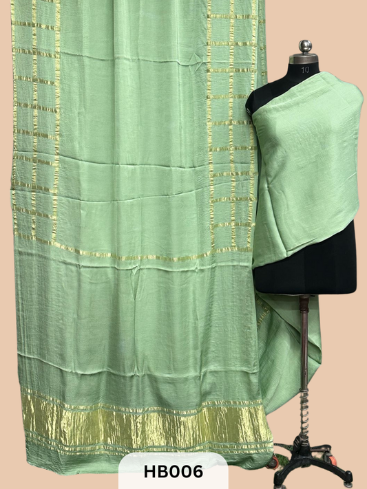 Modal Silk Saree with lagdi patta pallu