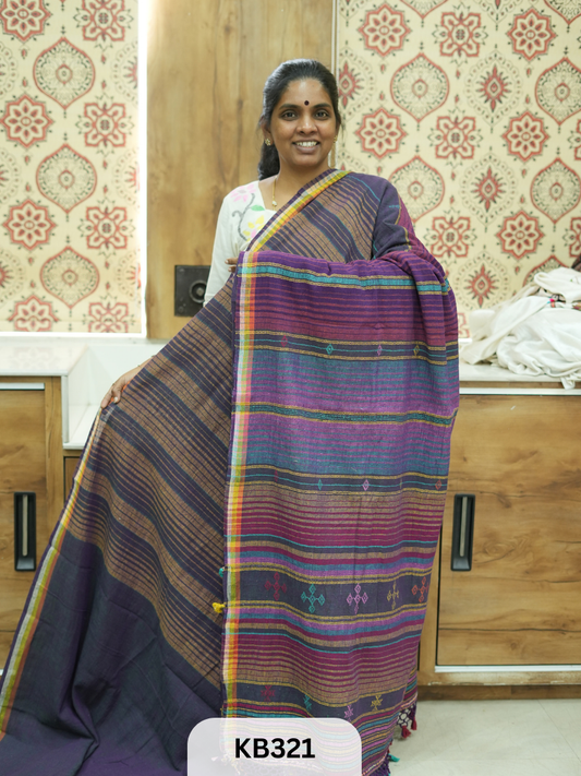 Bhujodi saree Kala cotton and Kutch work