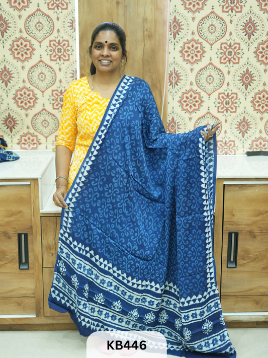 Modal Dupatta Indigo Print