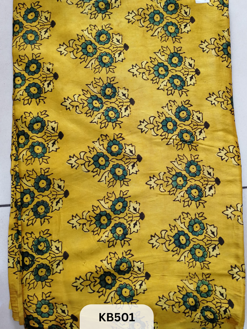 Premium Ajrakh Vegtable Handblock Modal silk Fabric – 1 Meter