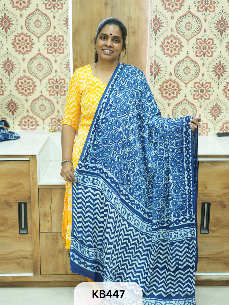 Modal Dupatta Indigo Print