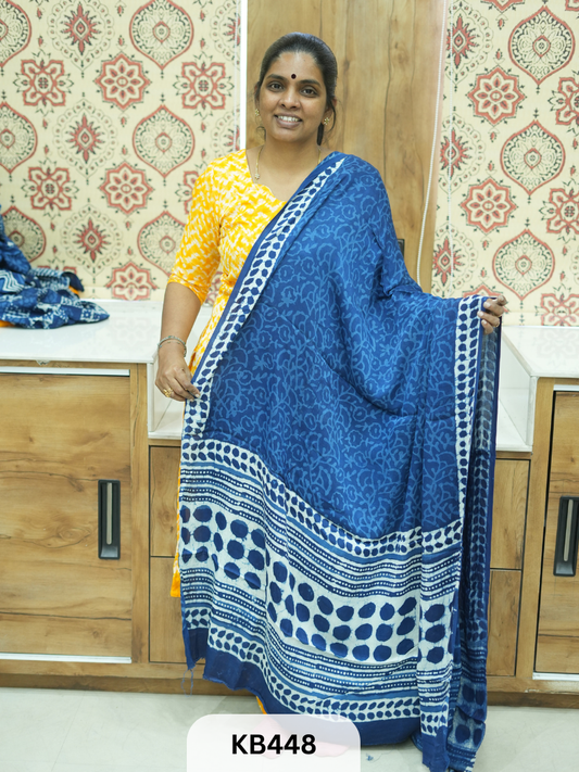 Modal Dupatta Indigo Print