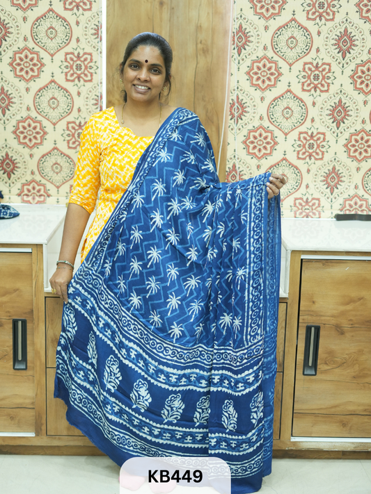 Modal Dupatta Indigo Print