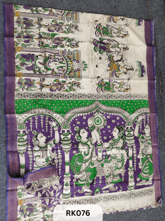 Kalamkari Chenuri Silk saree