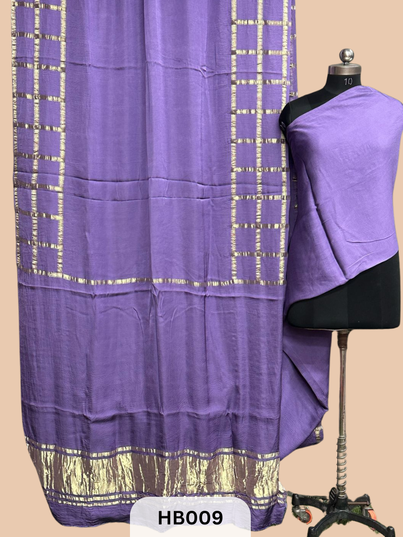 Modal Silk Saree with lagdi patta pallu