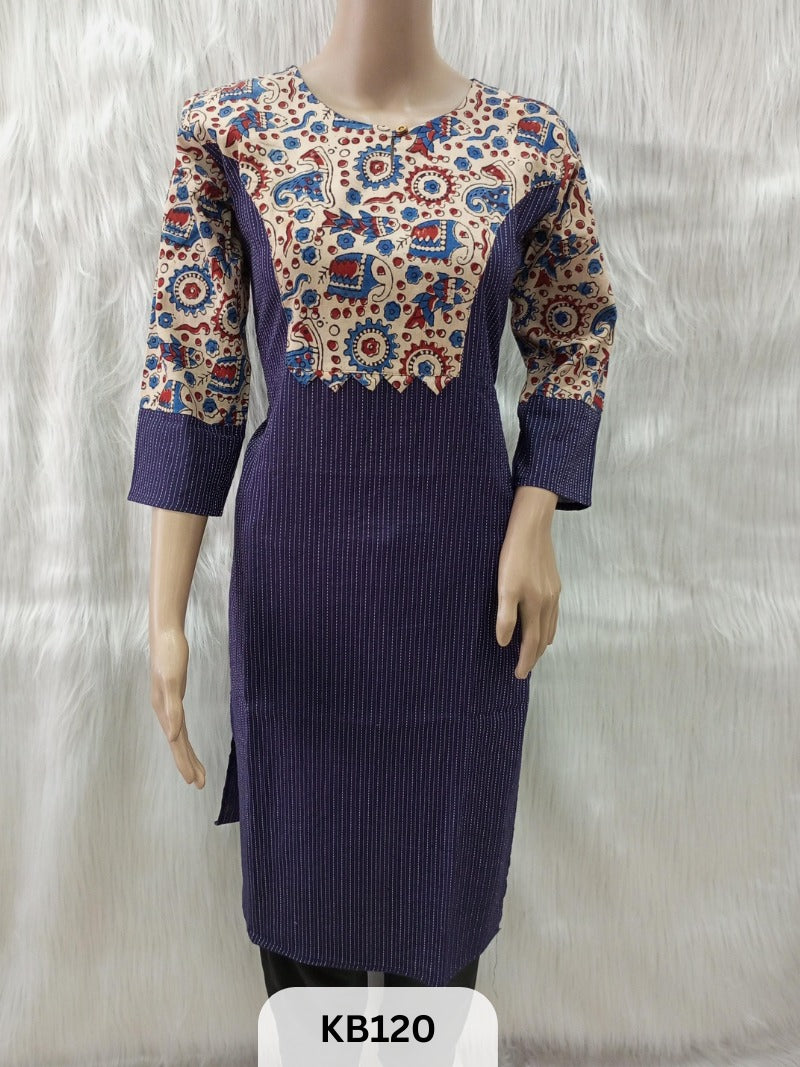 Cotton with Ajrakh print Kurthi