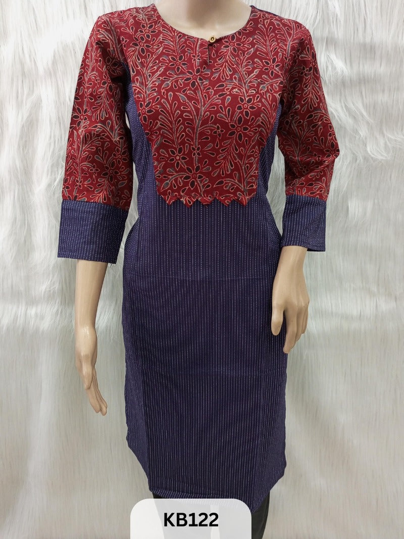 Cotton with Ajrakh print Kurthi