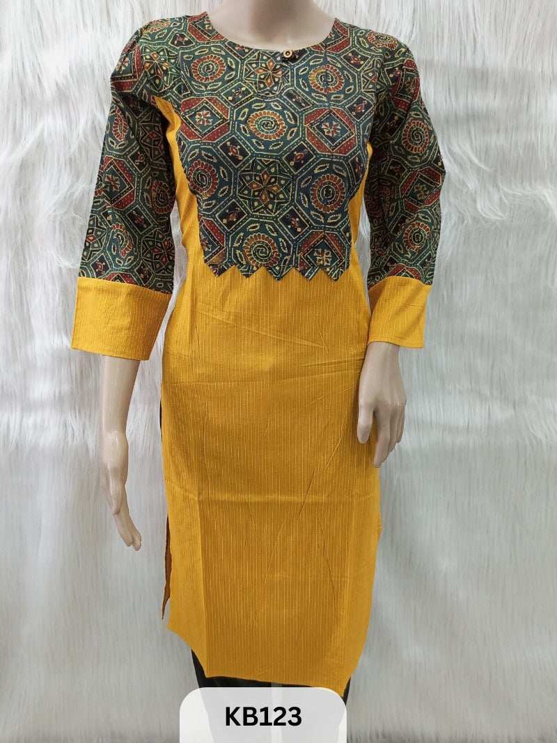 Cotton with Ajrakh print Kurthi