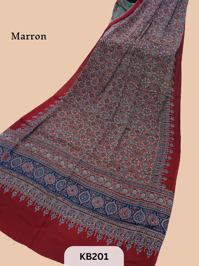 Modal Dupatta Ajrakh Print