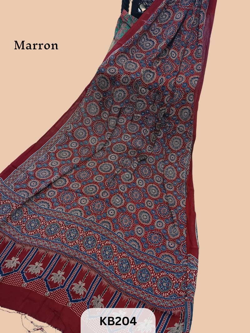 Modal Dupatta Ajrakh Print