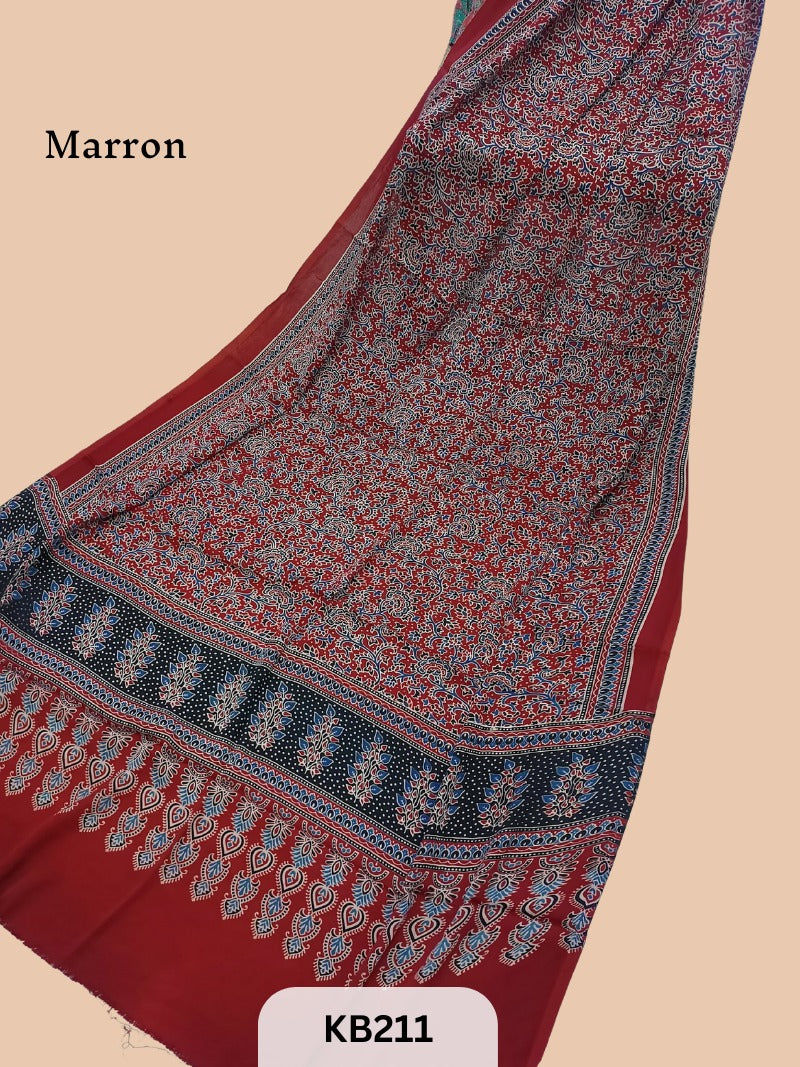 Modal Dupatta Ajrakh Print